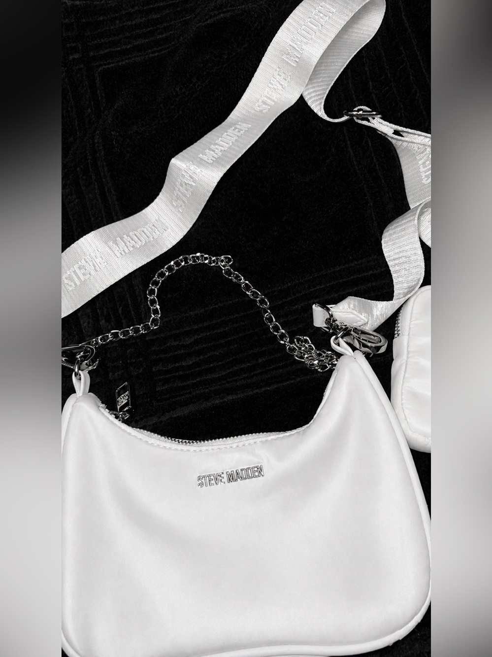 Steve Madden White Shoulder Bag